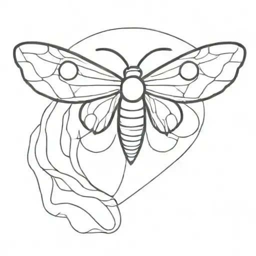 A Moth With Two Human Eyes Beside The Head