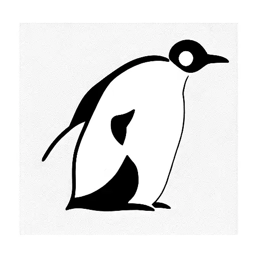 Minimal Line Design Small Penguin