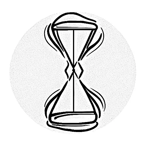 Hourglass Time Black And White Stars