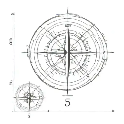 Compass With A Religious Cross Section