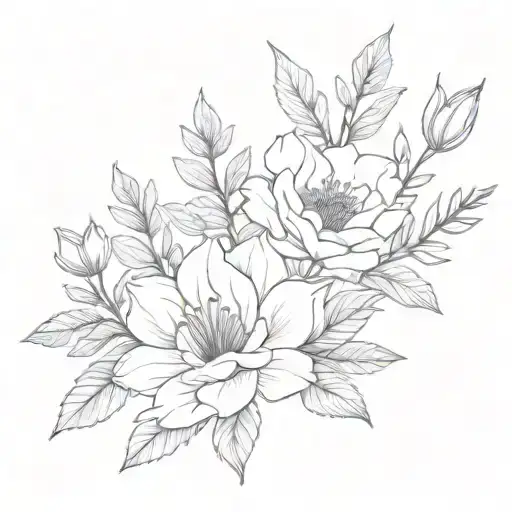 February March September Birth Flower Bouquet