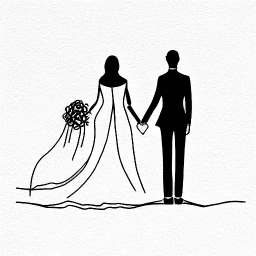 Line Art Celebrating Wedding Matt And Toni Feb 17 2023