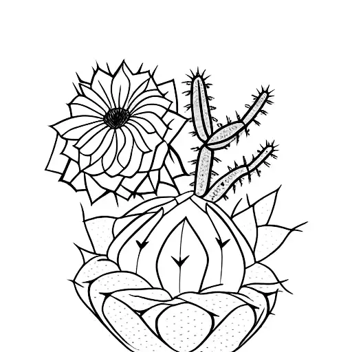 Cactus With Flower