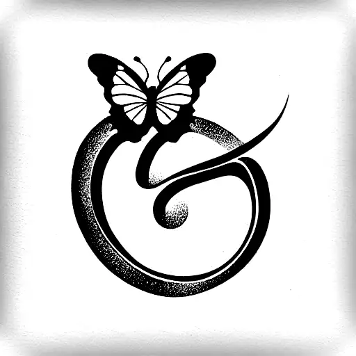 Infinity Symbol With Date And Butterfly