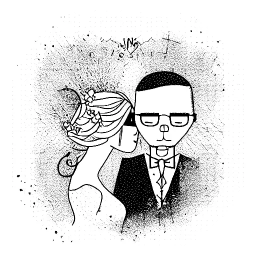 Line Art Celebrating Wedding Matt And Toni Feb 17 2023