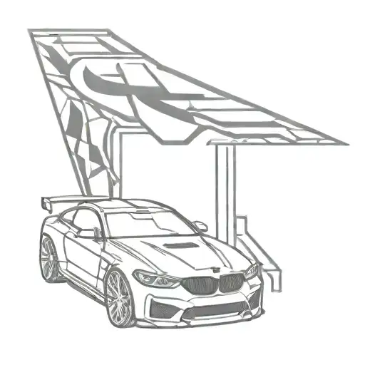 Bmw M Logo With Mini Bmw Behind