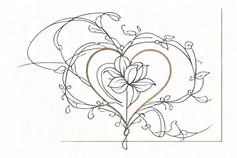 Small Heart With Long Line Arm Band