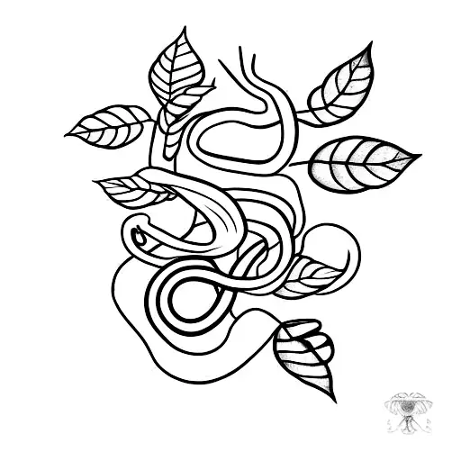 Snake With Leaves Thigh
