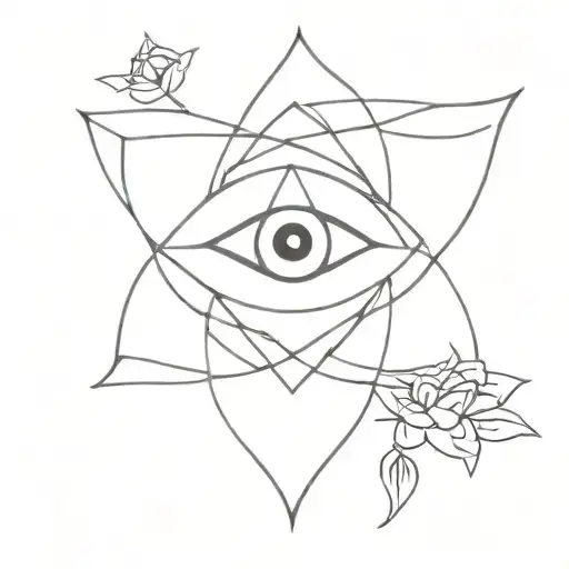Evil Eye Flower Intertwined Malicious Dangerous Hypnotic