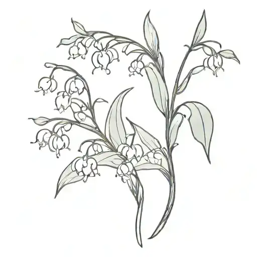 Dainty Fine Line Lily Of The Valley Flower