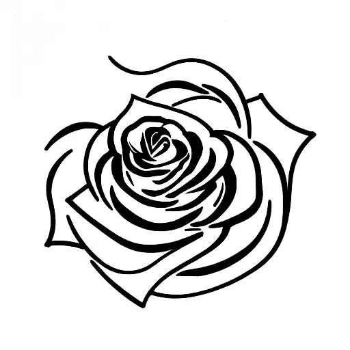 Rose With Oma Opa In Stem