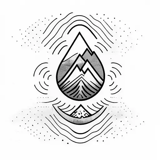 Mountain With Water Sleeve