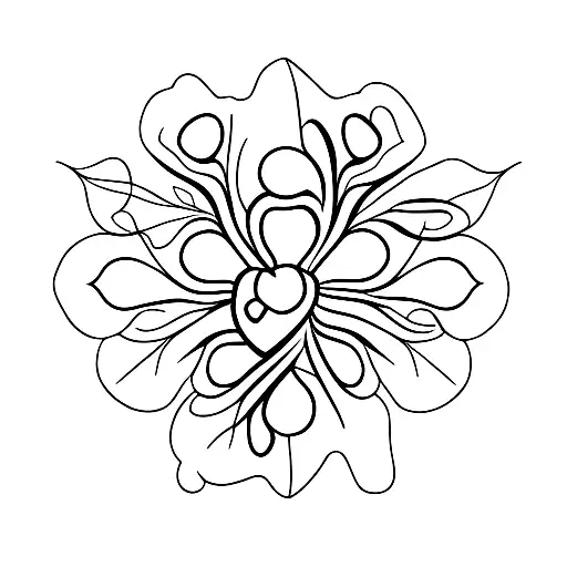 Morning Glories With Four Leaf Clover