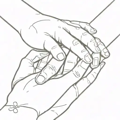 Baby Holding Her Mother Hand