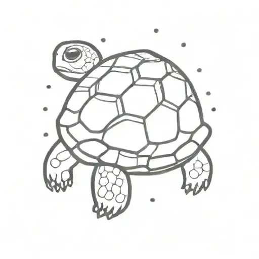 Baby Tortoise With Light Rain