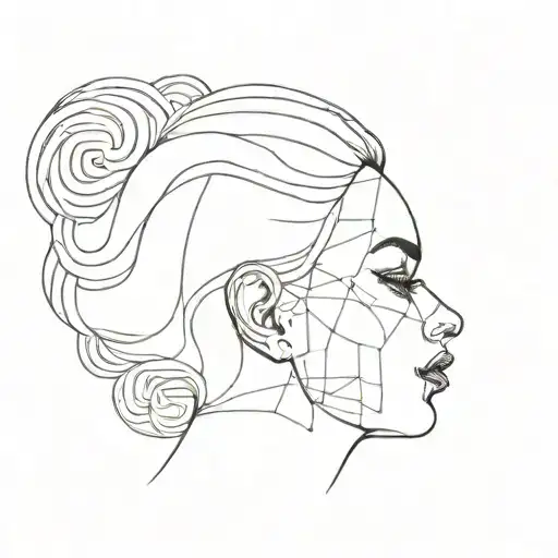 Female Head With Crazy Brain