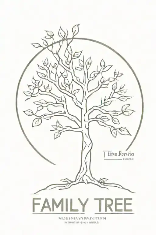 Family Tree Around Text