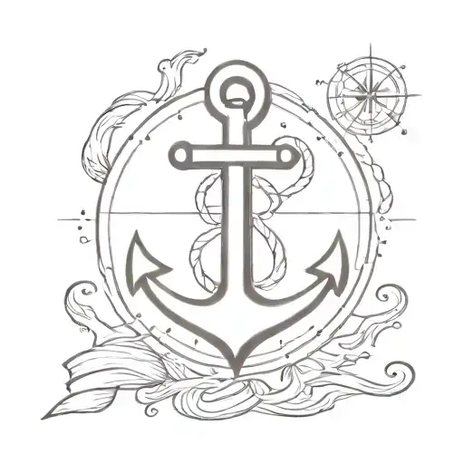 Anchor With Compass