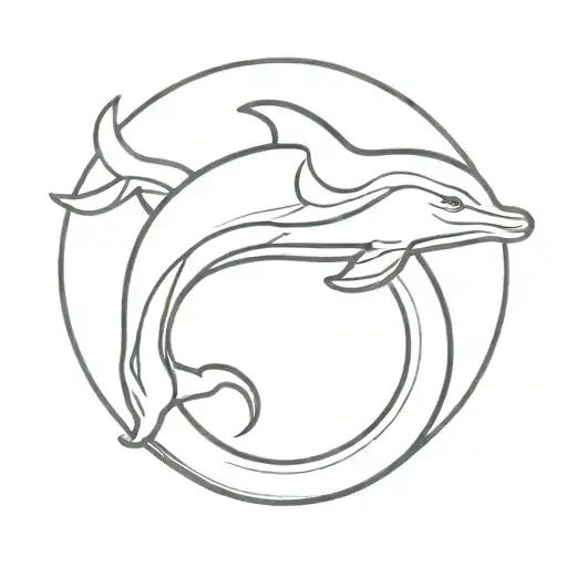 Aries Zodiac Dolphin