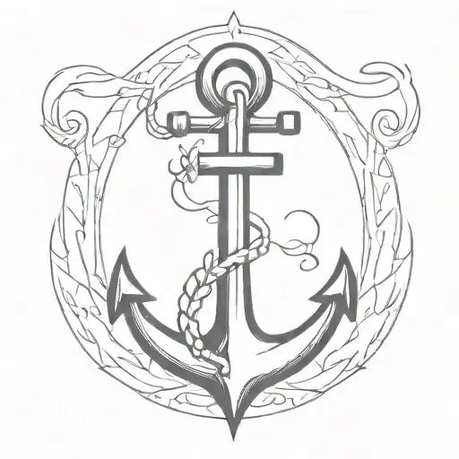 Anchor With Mercy In Middle Surrounded