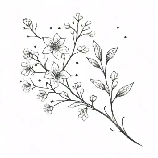 Virgo Constellation With Wildflowers