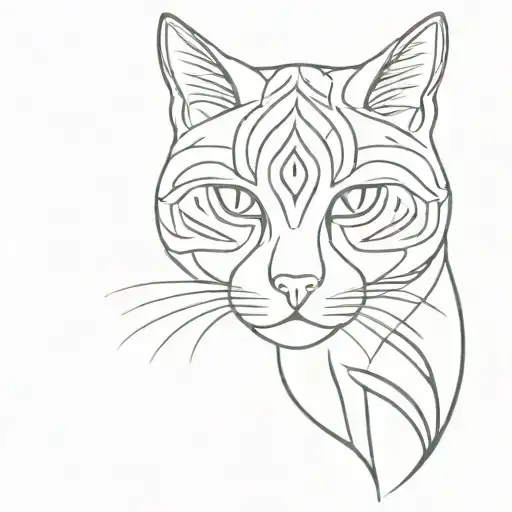 Onli Lines Cat Tribal