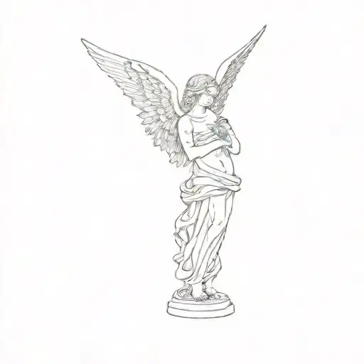 A Sculpture Of An Angel