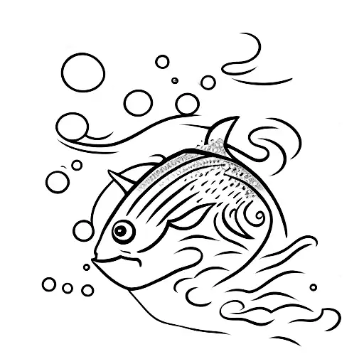 A Fish Jumping Out Of A Pile Of Money