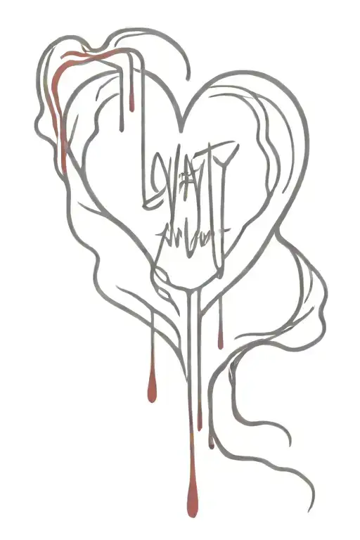 Loyalty Over Everything Blood Dripping Blood Heart