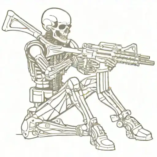 Skeleton Soldier With Ar15
