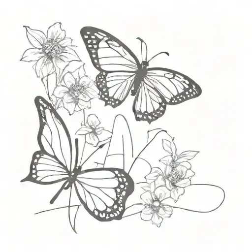 1 Butterfly Which Bears The Initial L And 1 Butterfly Which Bears The Initial V