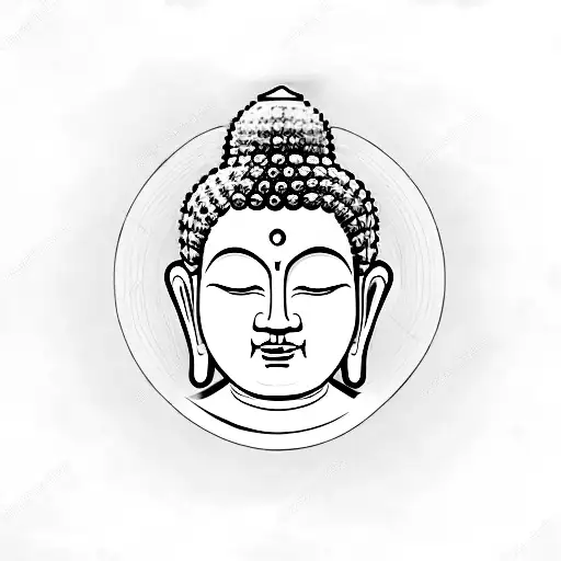 A Serene Buddha Meditating In A Virtual Reality Headset