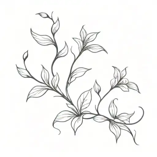 Vine And Flowers Wrapped