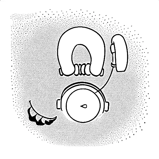 Flying Bird With Headphones On