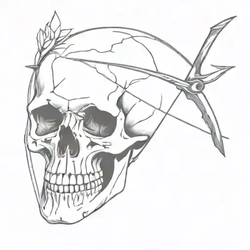 Skull And Bow And Arrow