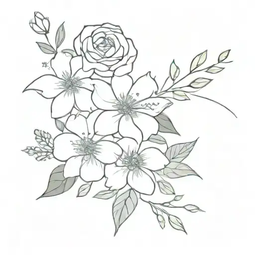 November And July Birth Month Floral Bouquet