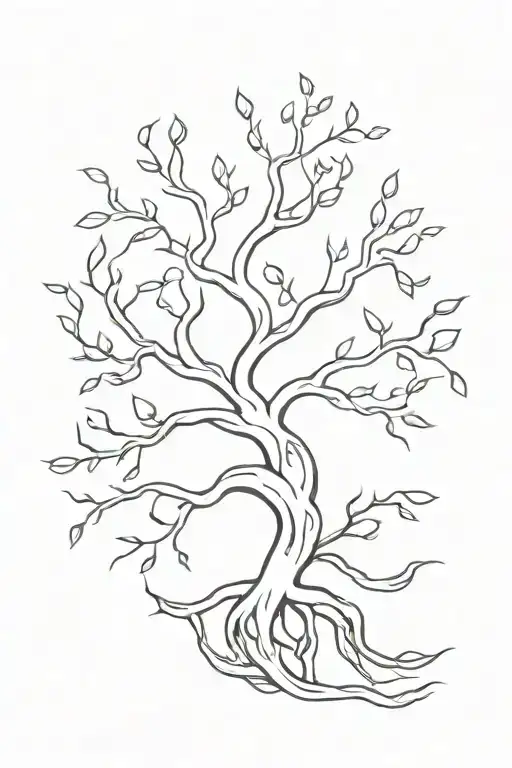 Tree Of Life Intertwined With Poison Tree