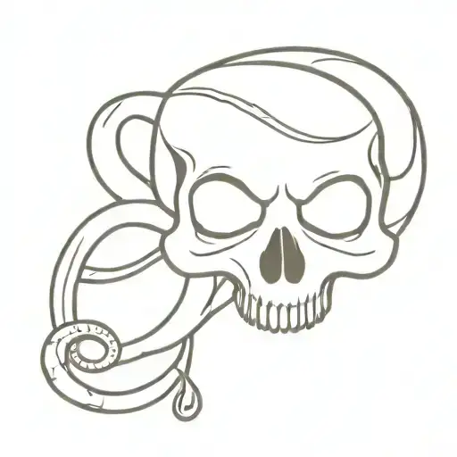 Copper Head Snake Western Skull