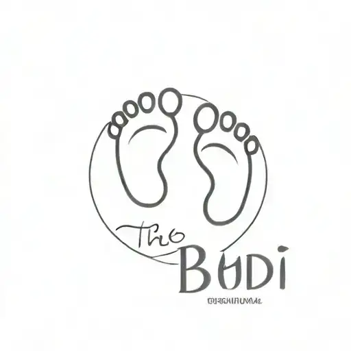The Name Bohdi With Baby Footprint