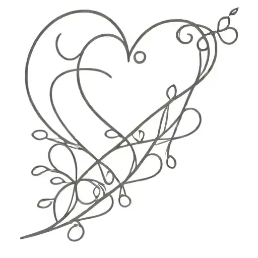 Abstract Coffee Bean Pattern Forming A Heart Shape