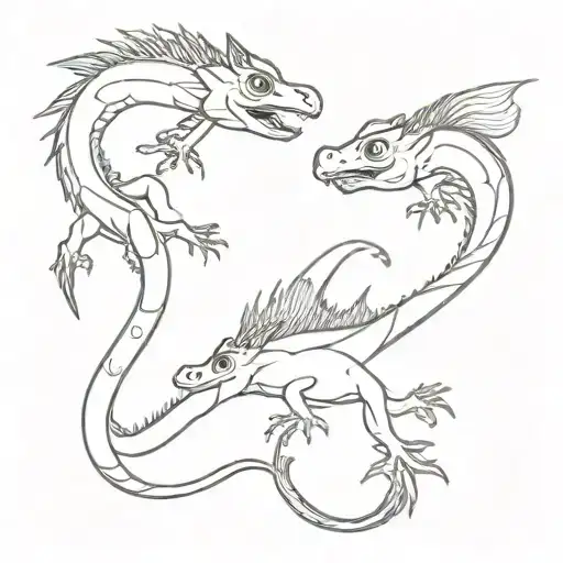 Dragon Gecko Together