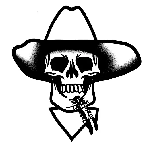 Skeleton Cowboy With A Joint