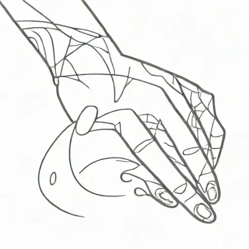 Abstract Lines On Hand