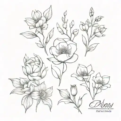 February July October November Birth Flower Bouquet