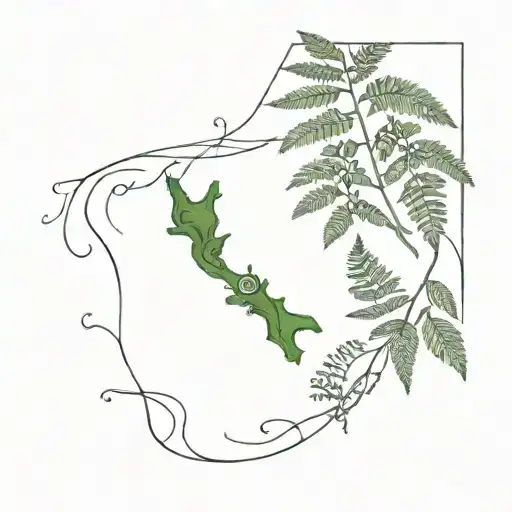New Zealand Fern And The Shire