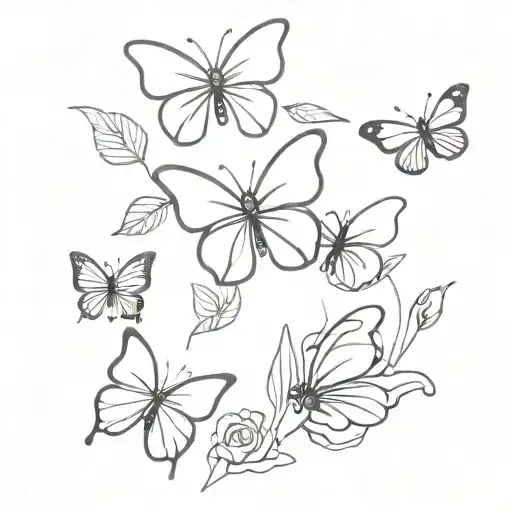 Butterflies In Rose