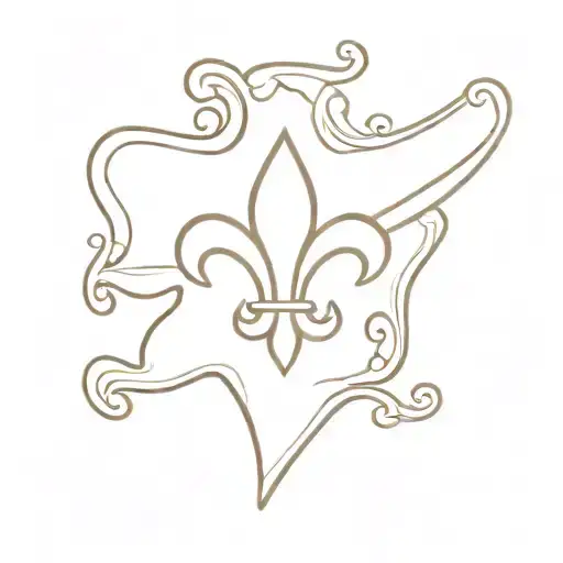 Texas With Fleur-de-lis