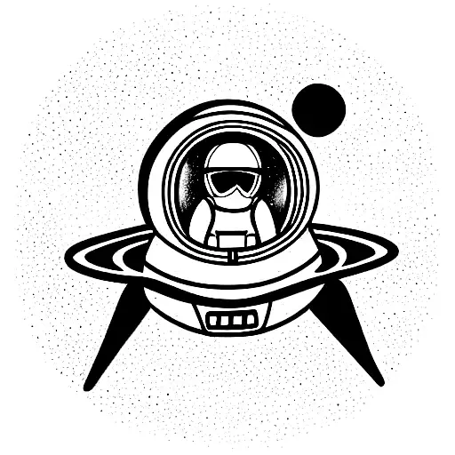 Astronaut Drifting Into Space