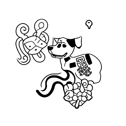 A Cashewnut And A Dog Together