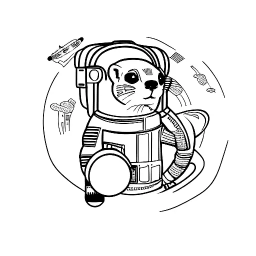A Ferret Astronaut